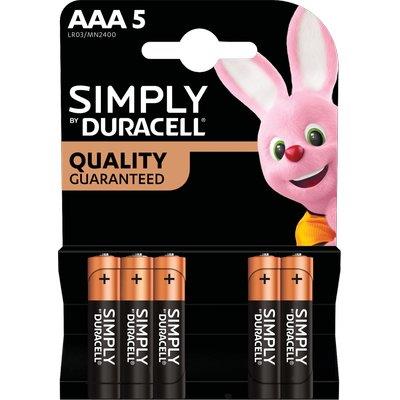 PILA MINI STILO AAA SIMPLY DURACELL ALCALINA VOLT 1,5 CF=PZ 5 Immagine principale del prodotto