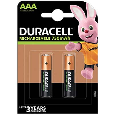 PILA MINI STILO AAA RICARICABILE DURACELL VOLT 1,2 MAH 750 CF=PZ 2 Immagine principale del prodotto