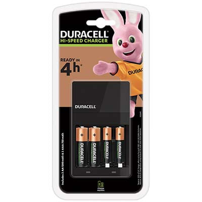 CARICATORE PILA RICARICABILE CEF14 DURACELL + 2XSTILO AA + 2XMINI STILO AAA MIN 45=HR 4 Immagine principale del prodotto