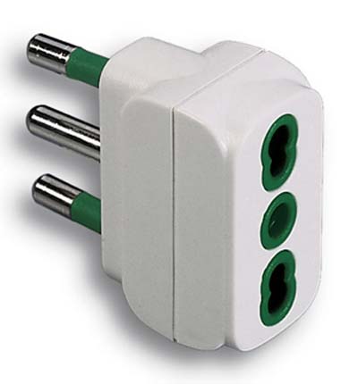 ADATTATORE 16A-16A BIPASSO FME BIANCO 2P+T 16A