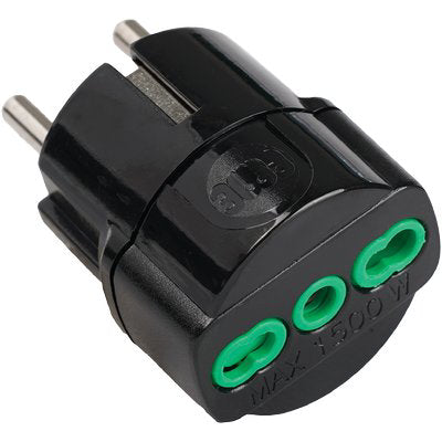 ADATTATORE SCHUKO-16A BIPASSO FME NERO 2P+T Immagine principale del prodotto