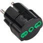 ADATTATORE SCHUKO-16A BIPASSO FME NERO 2P+T