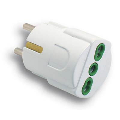 ADATTATORE SCHUKO-16A BIPASSO FME BIANCO 2P+T Immagine principale del prodotto