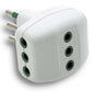 ADATTATORE TRIPLO 10A-10A FME BIANCO 2P+T