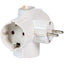 ADATTATORE TRIPLO SCHUKO-SCHUKO+ INT. 16A FME BIANCO 2P+T