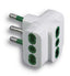 ADATTATORE TRIPLO 16A-16A FME BIANCO 2P+T