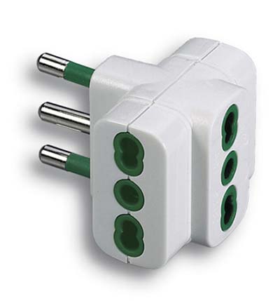 ADATTATORE TRIPLO 16A-16A FME BIANCO 2P+T Immagine principale del prodotto