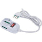 MULTIPRESA TRIAX BIPASSO + SCHUKO+ TERMICO RETAIL BIANCO POSTI 3 2P+T 16A N°XMMQ 3X0,75 MT 1,2