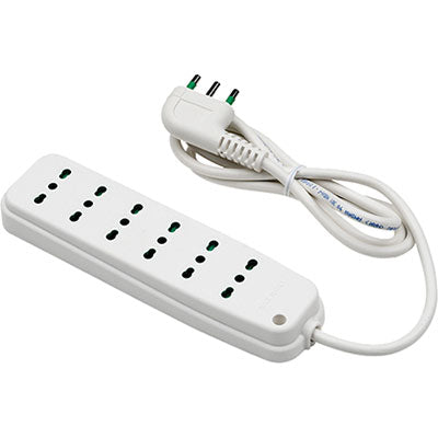MULTIPRESA BIPASSO RETAIL FME BIANCO POSTI 6 2P+T 16A N°XMMQ 3X1,0 MT 1,5