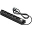 MULTIPRESA BIPASSO SCHUKO + INT.LUM RETAIL FME NERO POSTI 6 2P+T 16A N°XMMQ 3X1,0 MT 1,5