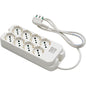 MULTIPRESA BIPASSO SCHUKO + INT.LUM RETAIL FME BIANCO POSTI 8 2P+T 16A N°XMMQ 3X1,0 MT 1,5