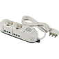 MULTIPRESA BIPASSO + SCHUKO + INT.LUM RETAIL FME BIANCO POSTI 6 2P+T 16A N°XMMQ 3X1,0 MT 1,5