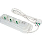 MULTIPRESA BIPASSO SCHUKO + TERMICO RETAIL FME BIANCO POSTI 3 2P+T 16A N°XMMQ 3X1,0 MT 1,5