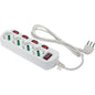 MULTIPRESA BIPASSO SCH +4 INT.LUM RETAIL FME BIANCO POSTI 4 2P+T 16A N°XMMQ 3X0,75 MT 1,5