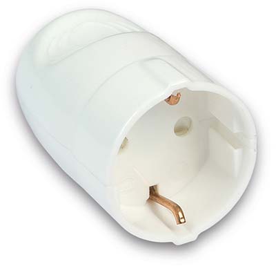 PRESA MOBILE SCHUKO GARANTI BIANCO 2P+T 16A