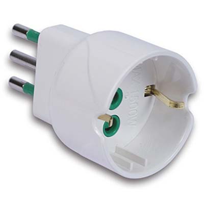 ADATTATORE SCHUKO GARANTI BIANCO 2P+T 10A Immagine principale del prodotto