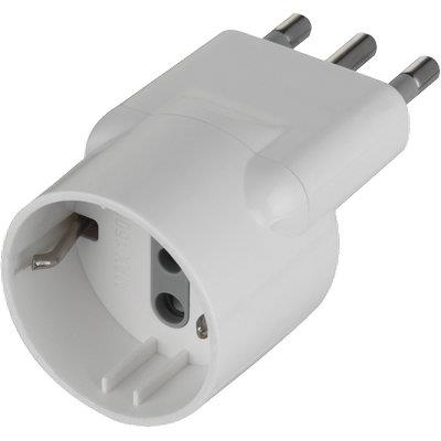ADATTATORE SCHUKO DISASSATO ELECTRALINE BIANCO 2P+T 10A Immagine principale del prodotto