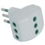 ADATTATORE TRIPLO 10A-10A GARANTI BIANCO 2P+T