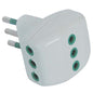 ADATTATORE TRIPLO 10A-10A GARANTI BIANCO 2P+T