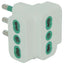 ADATTATORE TRIPLO 16A-16A GARANTI BIANCO 2P+T