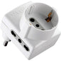 ADATTATORE TRIPLO 16A-16A+SCHUKO ELECTRALINE BIANCO 2P+T ASIMMETRICO