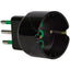 ADATTATORE SCHUKO GARANTI NERO 2P+T 10A
