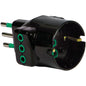 ADATTATORE TRIPLO 10A-10A+SCHUKO GARANTI NERO 2P+T
