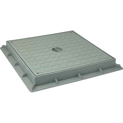 CHIUSINO DI DERIVAZIONE PLASTICA CM 40X40 + TELAIO Immagine principale del prodotto