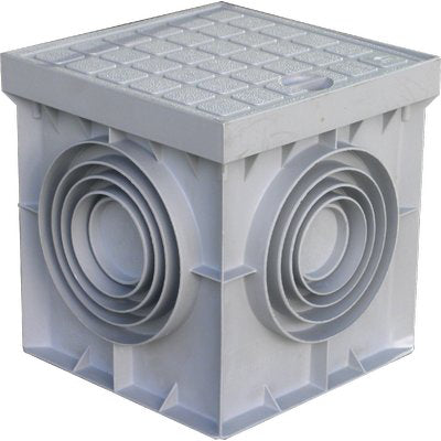 POZZETTO DERIVAZIONE + CHIUSINO PLASTICA CM 20X20