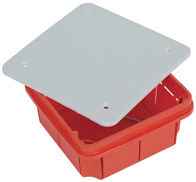 SCATOLA DERIVAZIONE INCASSO + COPERCHIO MARLANVIL MM  92X92 H.MM 45