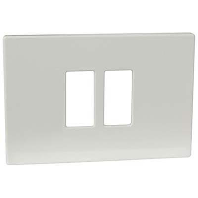 PLACCA COPRIFRUTTI VENUS MARLANVIL RESINA AVORIO POSTI 2 RAVVICINATI  MM 115X80