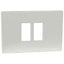 PLACCA COPRIFRUTTI VENUS MARLANVIL RESINA AVORIO POSTI 2 RAVVICINATI  MM 115X80