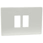 PLACCA COPRIFRUTTI VENUS MARLANVIL RESINA AVORIO POSTI 2 RAVVICINATI  MM 115X80