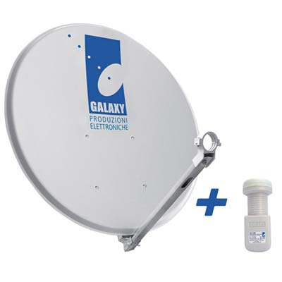 PARABOLA SATELLITARE + ILLUMINATORE GALAXY ALLUMINIO CM 80 Immagine principale del prodotto