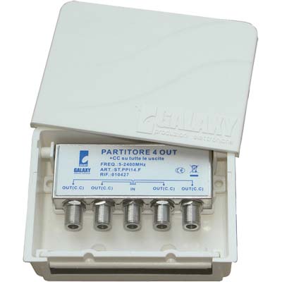 PARTITORE TV SAT ESTERNO INGRESSO 1 USCITE 4+CC Immagine principale del prodotto