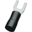TERMINALE A FORCELLA A STRINGERE NERO X CAVO MMQ 1,5/2,5 FORO MM 6,3 CF=PZ 20