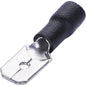 TERMINALE PIATTO MASCHIO A STRINGERE NERO X CAVO MMQ 4,0/6,0 MM 8,1 CF=PZ 15