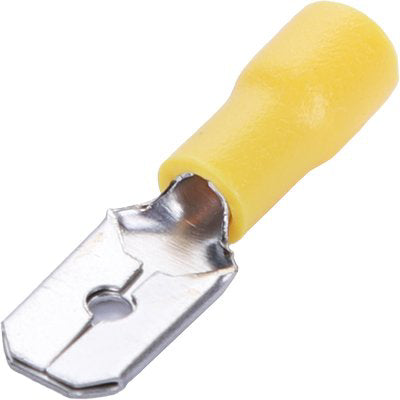 TERMINALE PIATTO MASCHIO A STRINGERE GIALLO X CAVO MMQ 4,0/6,0 MM 8,1 CF=PZ 15 Immagine principale del prodotto