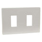 PLACCA COPRIFRUTTI VENUS MARLANVIL RESINA AVORIO POSTI 2 MM 115X80