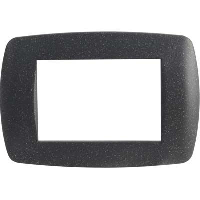 PLACCA COPRIFRUTTI MILLENIUM MARLANVIL NERO FLASH POSTI 3 MM 122X83