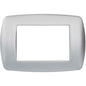 PLACCA COPRIFRUTTI MILLENIUM MARLANVIL ALLUMINIO SATINATO  POSTI 3 MM 122X83