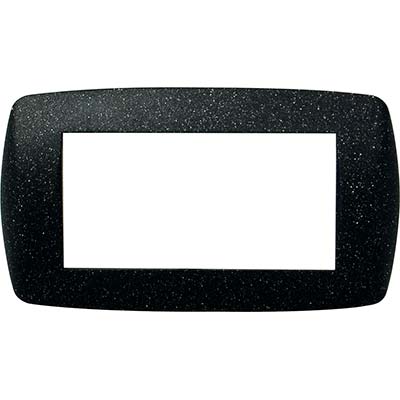 PLACCA COPRIFRUTTI MILLENIUM MARLANVIL NERO FLASH POSTI 4 MM 150X83