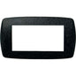 PLACCA COPRIFRUTTI MILLENIUM MARLANVIL NERO FLASH POSTI 4 MM 150X83