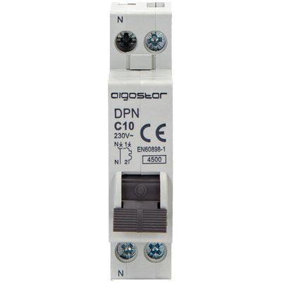 INTERRUTTORE MAGNETOTERMICO 1 POSTO AIGOSTAR 1 P+N VOLT 230 A 10 KA 4,5 BIPOLARE