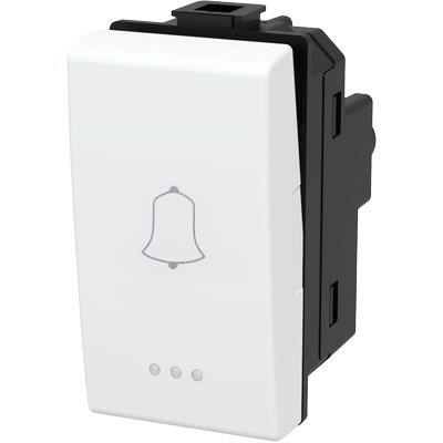 PULSANTE UNIPOLARE CAMPANELLO ABM BIANCO VOLT 250 A 16