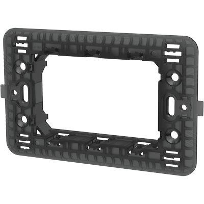 SUPPORTO FRUTTI ABM PC NERO POSTI 3 Immagine principale del prodotto