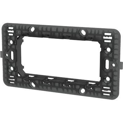 SUPPORTO FRUTTI ABM PC NERO POSTI 4 Immagine principale del prodotto