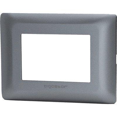PLACCA COPRIFRUTTI ABM GRIGIO SCURO POSTI 3 MM 120X85 Immagine principale del prodotto