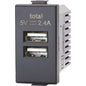 PRESA USB ABM NERO 2 PRESE USB VOLT 5 A 2.4