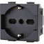 PRESA SCHUKO + SICUREZZA ABM NERO VOLT 250 A 10/16 2P+T